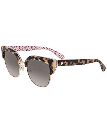 Kate Spade Women's Karri/s Cateye Sunglasses, Havana Pattern Pink/Dark Gray Gradient, 53 mm