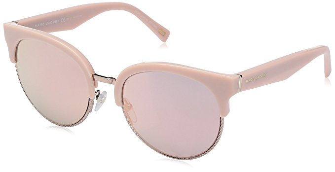Marc Jacobs Women's Marc170s Round Sunglasses, Pink/Gray Rose Gold, 54 mm