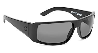 Spy Optic Unisex Council Polarized Sunglasses, Matte Black / Grey, OS