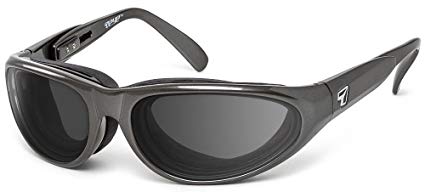 7eye by Panoptx Diablo Frame Sunglasses with Polarized Gray Lens, Charcoal Gray, Medium/Large
