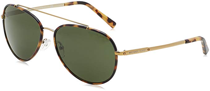 Michael Kors MK1019 116371 Tokyo Tortoise/Gold-Tone Ida Pilot Sunglasses Lens C