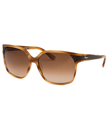Salvatore Ferragamo SF622SL-260-58 Women's Square Light Brown Sunglasses